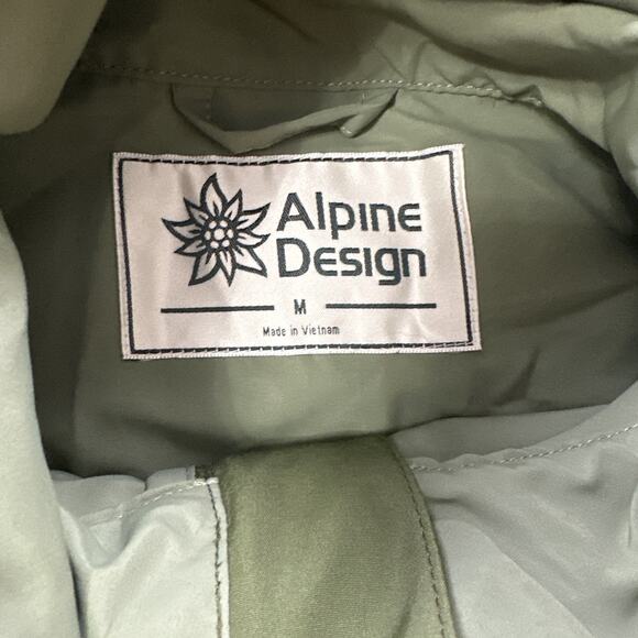 ALPINE DESIGN 1962 SPORT JACKET Mens Size Medium Olive Green Wind Resistant NEW - Picture 6 of 16